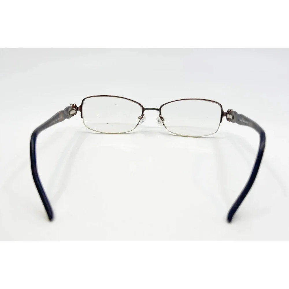 Exces Eyeglasses Womens Brown Princess 118 Semi Rimless Rectangle 53-16-135